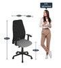 Rhine High Back Ergonomic Chair in Grey & Black Colour