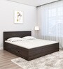 Rhino Queen Size Bed in Dark Wallnut Finish with Drawer Storage