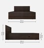 Rhino Queen Size Bed in Dark Wallnut Finish with Drawer Storage
