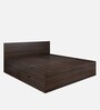 Rhino Queen Size Bed in Dark Wallnut Finish with Drawer Storage