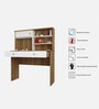 Rhino Hutch Desk in Lyon Teak & White Colour