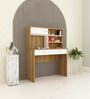 Rhino Hutch Desk in Lyon Teak & White Colour