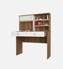 Rhino Hutch Desk in Lyon Teak & White Colour