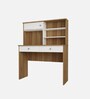 Rhino Hutch Desk in Lyon Teak & White Colour