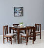 Rhode Sheesham Four Seater Dining Set in Provincial Teak Finish  With Drawer Storage