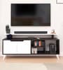 Rhodium Tv Console In Black And White Colour
