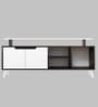 Rhodium Tv Console In Black And White Colour