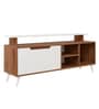Rhodium Tv Console In Noce Lyon And White Colour