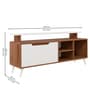 Rhodium Tv Console In Noce Lyon And White Colour