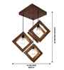 Rhombus Brown Solid Wood Cluster Hanging Light