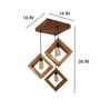 Rhombus Brown Solid Wood Cluster Hanging Light