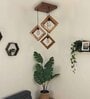 Rhombus Brown Solid Wood Cluster Hanging Light
