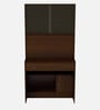 Rhombus Hutch Desk in Walnut Finish