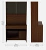 Rhombus Hutch Desk in Walnut Finish