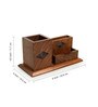 Rhombus Brown Sheesham Wood Pen stand