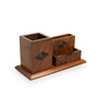 Rhombus Brown Sheesham Wood Pen stand