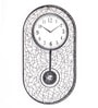 Rhythm Oval Metal & Glass Pendulum Wall Clock