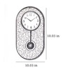 Rhythm Oval Metal & Glass Pendulum Wall Clock