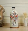 Rhythmic Beauty Hand Painted White Glass Shade Table Lamp