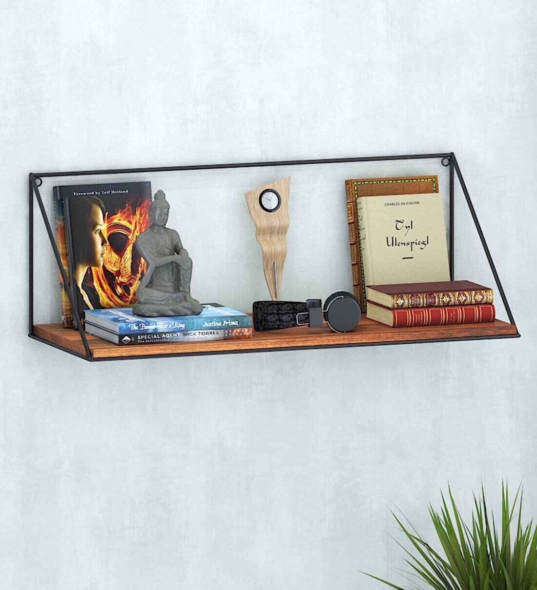 Buy Richard Wood & Metal Wall Shelf In Brown By Klaxon Online Modern