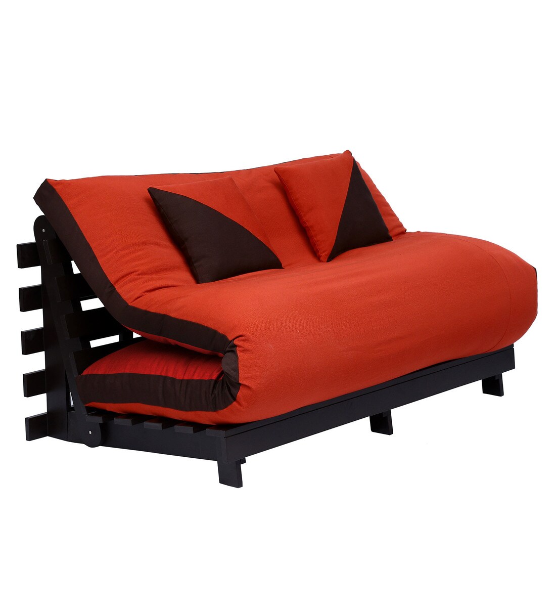 Buy Rille Double Futon with Mattress In Red Colour By Auspicious Home Online Double Futons