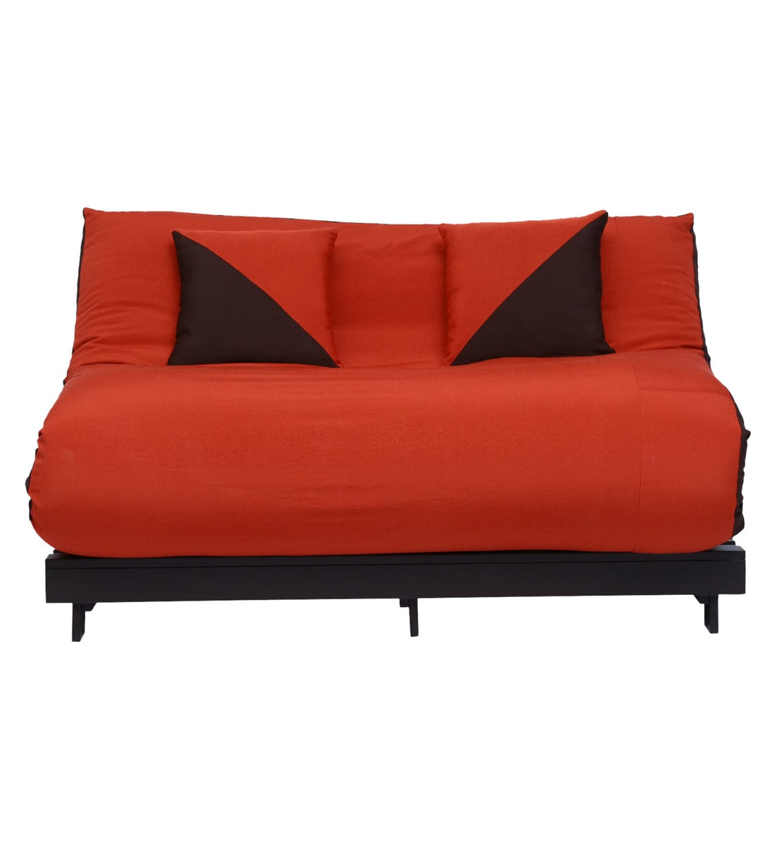 Buy Rille Double Futon with Mattress In Red Colour By Auspicious Home