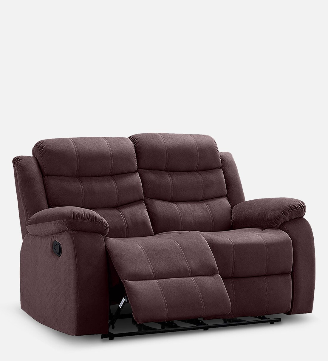 Buy Rio 2 Seater Manual Recliner in Brown Colour by Bantia Furniture