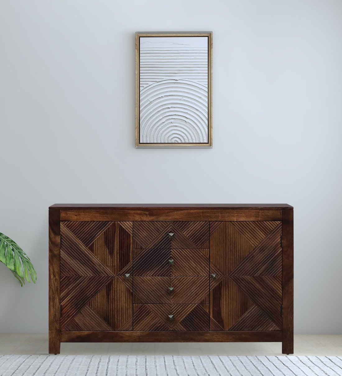 Ritmo Sheesham Wood Chest Of Drawers In Provincial Teak Finish