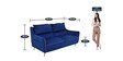 Ricardo Velvet 3 Seater Sofa In Royal Blue Colour