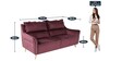 Ricardo Velvet 3 Seater Sofa In Wine Colour