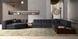 Ricardo Fabric Corner Sofa in Dark Grey  with Wooden Tables