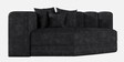 Ricardo Fabric Corner Sofa in Dark Grey  with Wooden Tables