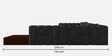 Ricardo Fabric Corner Sofa in Dark Grey  with Wooden Tables