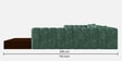 Ricardo Fabric Corner Sofa in Green  with Wooden Tables