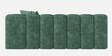 Ricardo Fabric Corner Sofa in Green  with Wooden Tables