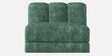 Ricardo Fabric Corner Sofa in Green  with Wooden Tables