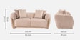 Rihanna Fabric 2 Seater Sofa In Beige Colour