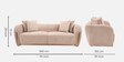 Rihanna Fabric 3 Seater Sofa In Beige Colour