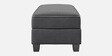 Riley Velvet 5 Seater Corner Sofa In Dark Grey Colour With Ottoman