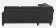 Riley Velvet 5 Seater Corner Sofa In Dark Grey Colour With Ottoman