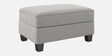 Riley Velvet 5 Seater Corner Sofa in Light Grey Colour with Ottoman