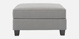 Riley Velvet 5 Seater Corner Sofa in Light Grey Colour with Ottoman