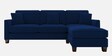 Riley Velvet 5 Seater LHS Sectional Sofa in Blue Colour