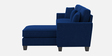 Riley Velvet 5 Seater LHS Sectional Sofa in Blue Colour