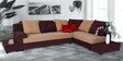 Ringo LHS Sectional Sofa Set in Beige & Dark Brown Colour
