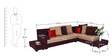Ringo LHS Sectional Sofa Set in Beige & Dark Brown Colour