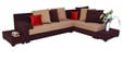 Ringo LHS Sectional Sofa Set in Beige & Dark Brown Colour