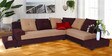 Ringo LHS Sectional Sofa Set in Beige & Dark Brown Colour