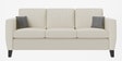Rio 3 seater Fabric sofa in White color