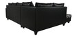 Rio Fabric Corner Sofa in Grey & Black Colour in C Shape